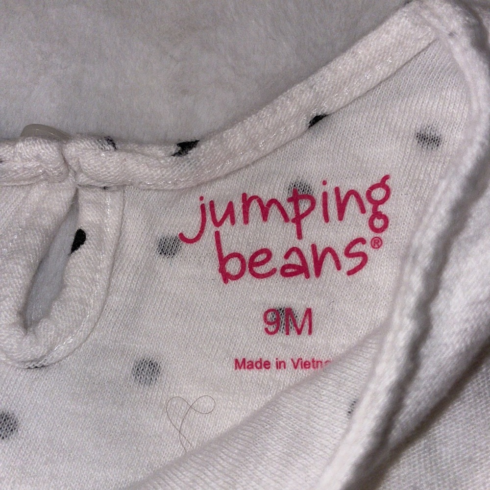 Jumping bean size 9 month, baby doll tshirt and pink, black and white polkadot - Picture 3 of 4